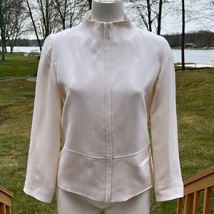 Dana Buchman cream silk jacket S-M